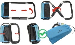 Składane krzesło kempingowe turystyczne stołek bez oparcia Cattara Foldi Max I