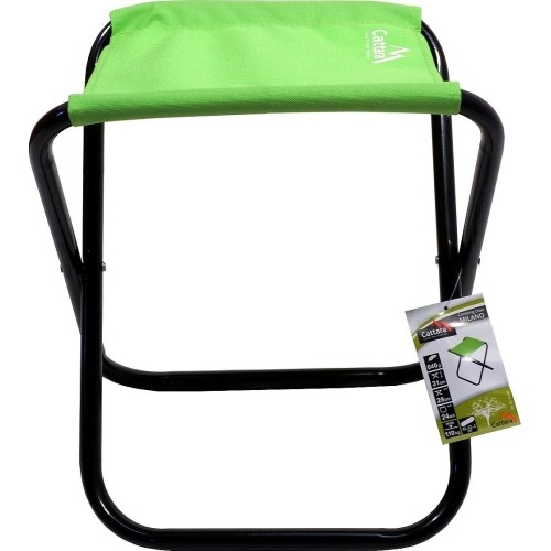 Składane krzesło turystyczne kempingowe bez oparcia Stołek taboret turystyczny Cattara Milano - Zielone