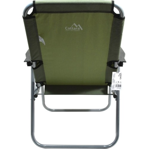 Turystyczne krzesło składane z podłokietnikami Cattara Lyon - Ciemnozielone