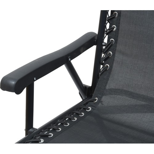 Składane krzesło ogrodowe turystyczne plażowe Cattara Terst - Czarne