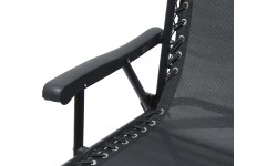 Składane krzesło ogrodowe turystyczne plażowe Cattara Terst - Czarne