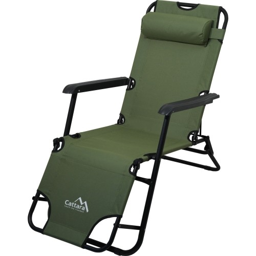 Leżak turystyczny Cattara Comfort, zielony