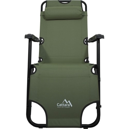 Leżak turystyczny Cattara Comfort, zielony