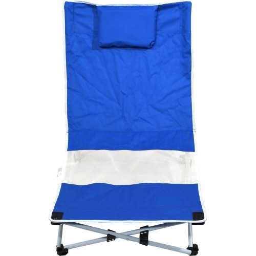 Składane krzesło kempingowe turystyczne z podgłówkiem Leżak Cattara Larisa - Niebieskie
