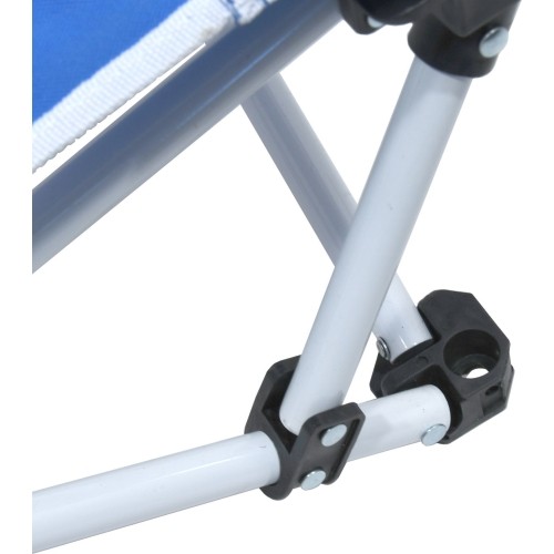 Składane krzesło kempingowe turystyczne z podgłówkiem Leżak Cattara Larisa - Niebieskie