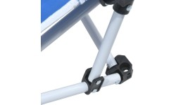 Składane krzesło kempingowe turystyczne z podgłówkiem Leżak Cattara Larisa - Niebieskie