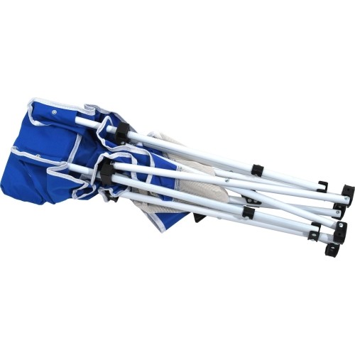 Składane krzesło kempingowe turystyczne z podgłówkiem Leżak Cattara Larisa - Niebieskie