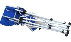 Składane krzesło kempingowe turystyczne z podgłówkiem Leżak Cattara Larisa - Niebieskie