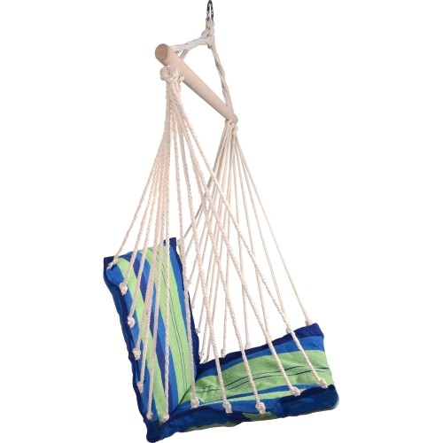 Fotel hamakowy brazylijski Hamak do siedzenia Siedzenie hamakowe Cattara - Niebiesko-zielony, 95 x 50 cm