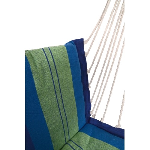 Fotel hamakowy Cattara, niebiesko-zielony, 95x50 cm