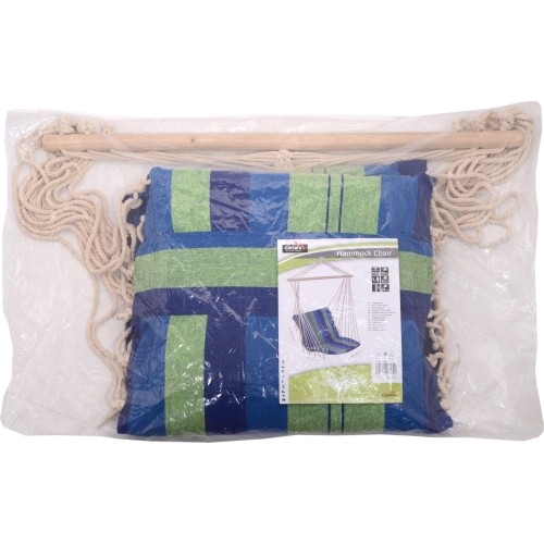 Fotel hamakowy brazylijski Hamak do siedzenia Siedzenie hamakowe Cattara - Niebiesko-zielony, 95 x 50 cm