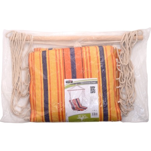 Fotel hamakowy brazylijski Siedzenie hamakowe Cattara - Czerwono-pomarańczowy, 95 x 50 cm