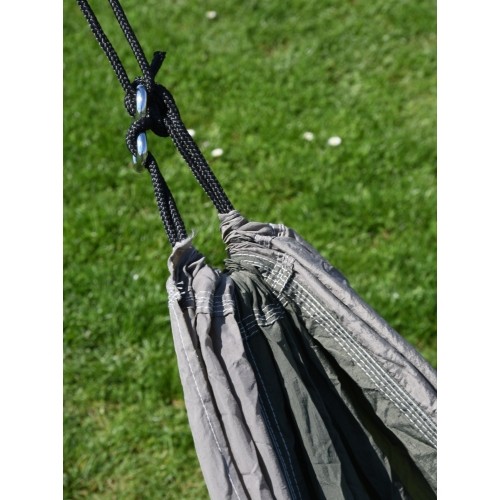 Hamak turystyczny Cattara Nylon - Zielono-brązowy, 275 x 137 cm