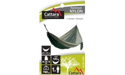 Hamak turystyczny Cattara Nylon - Zielono-brązowy, 275 x 137 cm