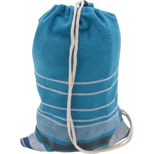 Hamak ogrodowy turystyczny Cattara Textil - Niebiesko-biały, 200 x 100 cm