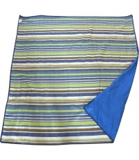 Koc piknikowy Cattara Spring niebieski w paski 150x150 cm