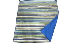 Koc piknikowy Cattara Spring niebieski w paski 150x150 cm