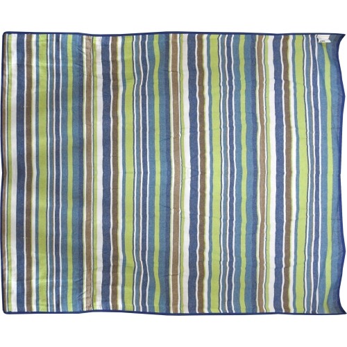 Koc piknikowy Cattara Spring niebieski w paski 150x150 cm