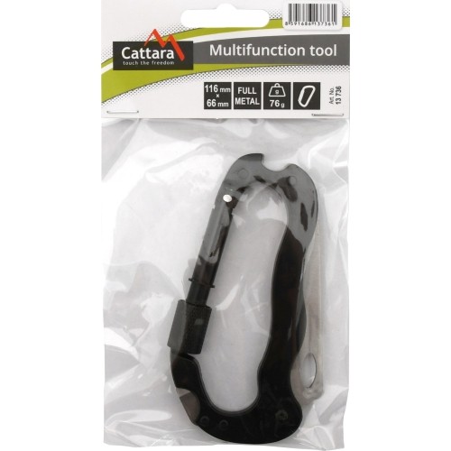 Wielofunkcyjny metalowy karabińczyk Cattara 5in1