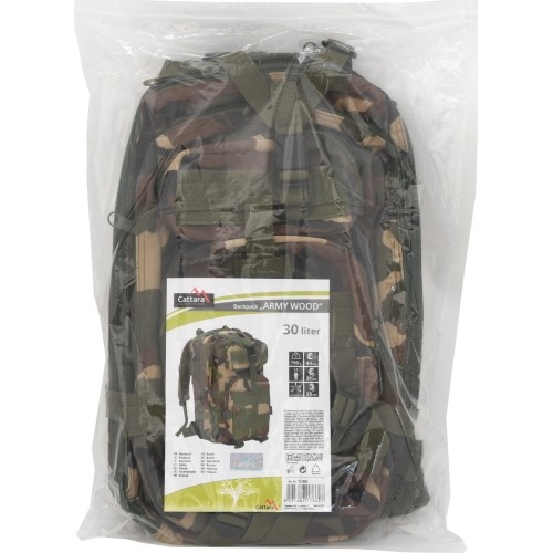 Plecak taktyczny wojskowy podróżny uniwersalny turystyczny Cattara Army Wood - 30 l