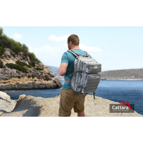 Plecak turystyczny szturmowy taktyczny wojskowy podróżny uniwersalny Cattara - Szary, 45 l
