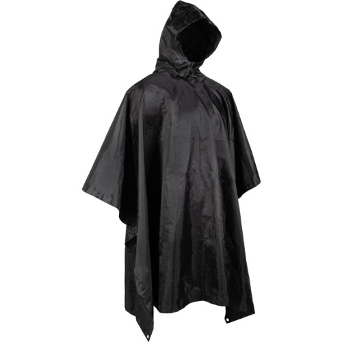 Poncho przeciwdeszczowe MIL-TEC Basic Ripstop – czarne