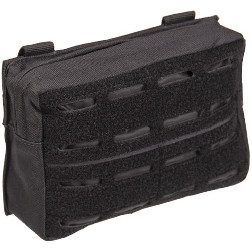 BLACK LASER CUT BELT POUCH SMALL