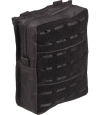 BLACK LASER CUT BELT POUCH LARGE