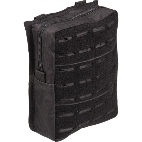 BLACK LASER CUT BELT POUCH LARGE