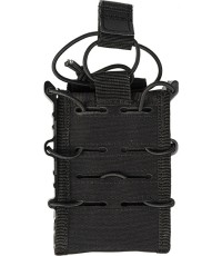 BLACK OPEN TOP FLEX MAGAZINE POUCH SINGLE