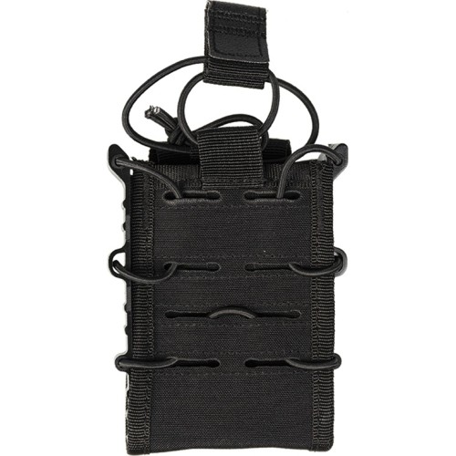 BLACK OPEN TOP FLEX MAGAZINE POUCH SINGLE