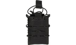 BLACK OPEN TOP FLEX MAGAZINE POUCH SINGLE