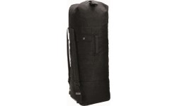 BLACK US COTTON DOUBLE STRAP DUFFLE BAG