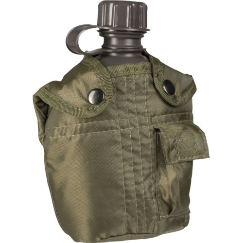 Plastikowa manierka z pokrowcem Mil-Tec, 1 l, oliwkowa