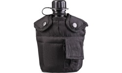 BLACK US PLASTIC CANTEEN W.CUP AND COVER