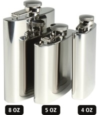 STAINLESS STEEL FLASK 4 OZ (110 ML)