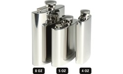 STAINLESS STEEL FLASK 4 OZ (110 ML)