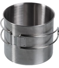 Kubek ze stali nierdzewnej 600 ml z drucianym uchwytem