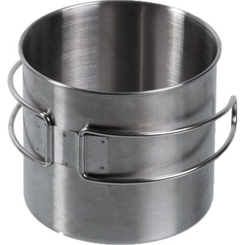 Kubek ze stali nierdzewnej 600 ml z drucianym uchwytem