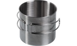 Kubek ze stali nierdzewnej 600 ml z drucianym uchwytem