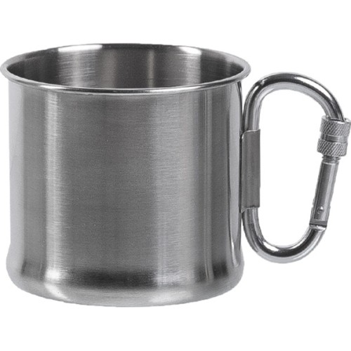 Stalowy kubek z karabińczykiem 500 ml