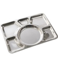 S/STEEL CANTEEN PLATE SIXFOLD
