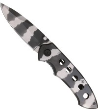 CAMO ONE-HAND KNIFE WITH CLIP