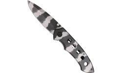 CAMO ONE-HAND KNIFE WITH CLIP