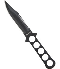 BLACK STAINLESS DIVING KNIFE W. PLASTIC