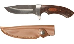 HUNTING KNIFE WITH WOODEN HANDLE