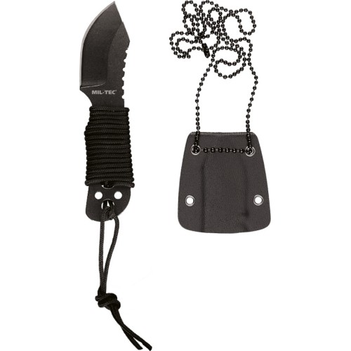 PARACORD NÓŻ NA SZYJĘ Z ŁAŃCUSZKIEM 10,5 CM