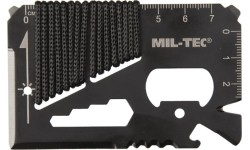 BLACK SURVIVAL TOOL CARD PARACORD WITH CASE