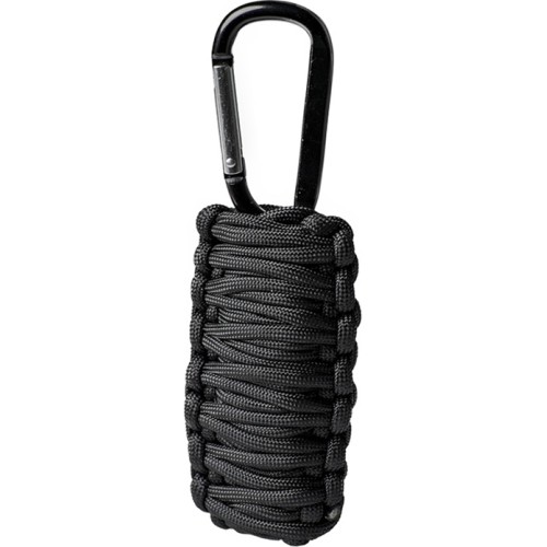 Czarny zestaw survivalowy paracord, mały