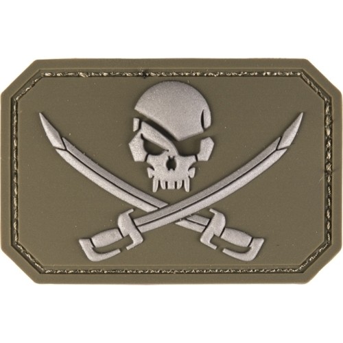 OD PVC SKULL W.SWORDS 3D PATCH W.HOOK&LOOP CLOS.